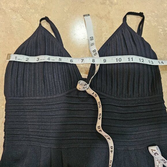 NWT Women's Adrienne Vittadini Sheath Dress Black Spaghetti Strap Size M - Picture 4 of 9